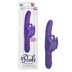 Posh 10-function Silicone Fluttering Butterfly - Purple 