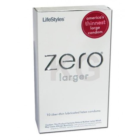 Lifestyles Zero Larger Lubricated Condoms - 10 Pack