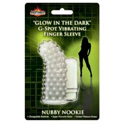 Glow-In-The-Dark Vibrating Nubby Nookie Finger Sleeve
