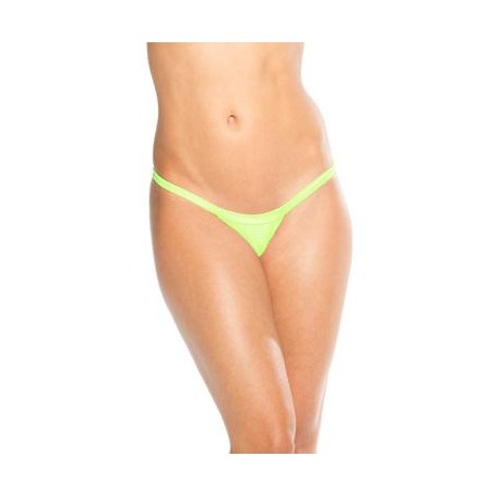 Wide Strap T-back - Neon Green - One Size 