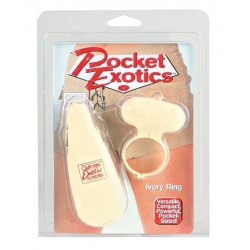 Pocket Exotics Vibrating Love Ring - Ivory 