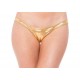 Lame Exposed Side Panty - Gold - One Size 
